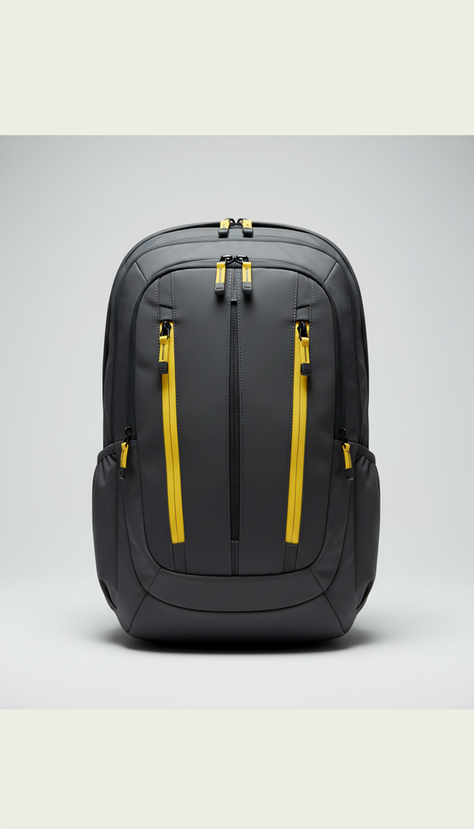 Action Backpack with Lemon Zipper Pulls